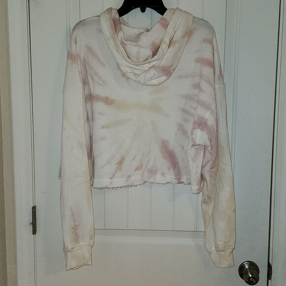 flirtitude ACTIVE Cropped Pullover Hooded Sweater Color Terra Tiedye, Size XL - Picture 4 of 4